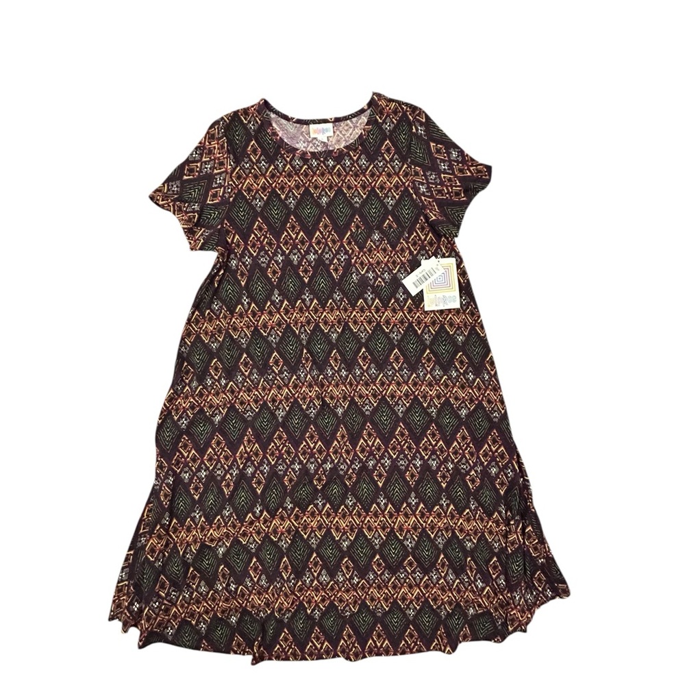 Lularoe‎ Women’s Aztec Pattern Midi Dress Carly NWT S Colorful Southwestern
